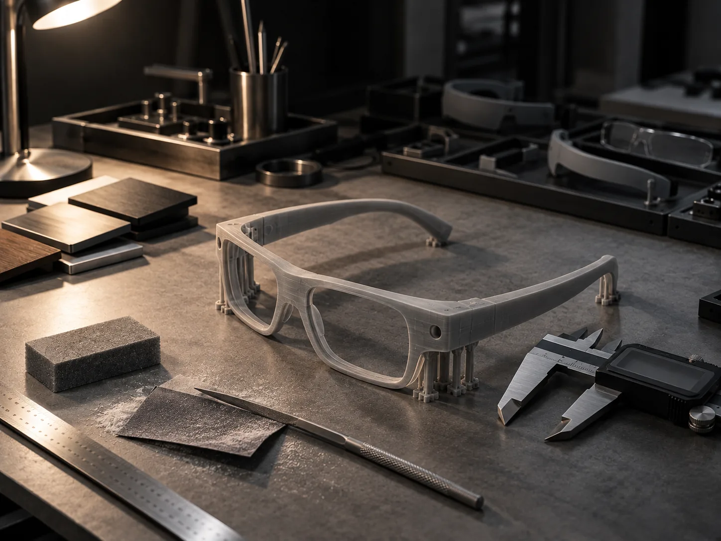 Stage 3: 3D-printed prototype with a caliper