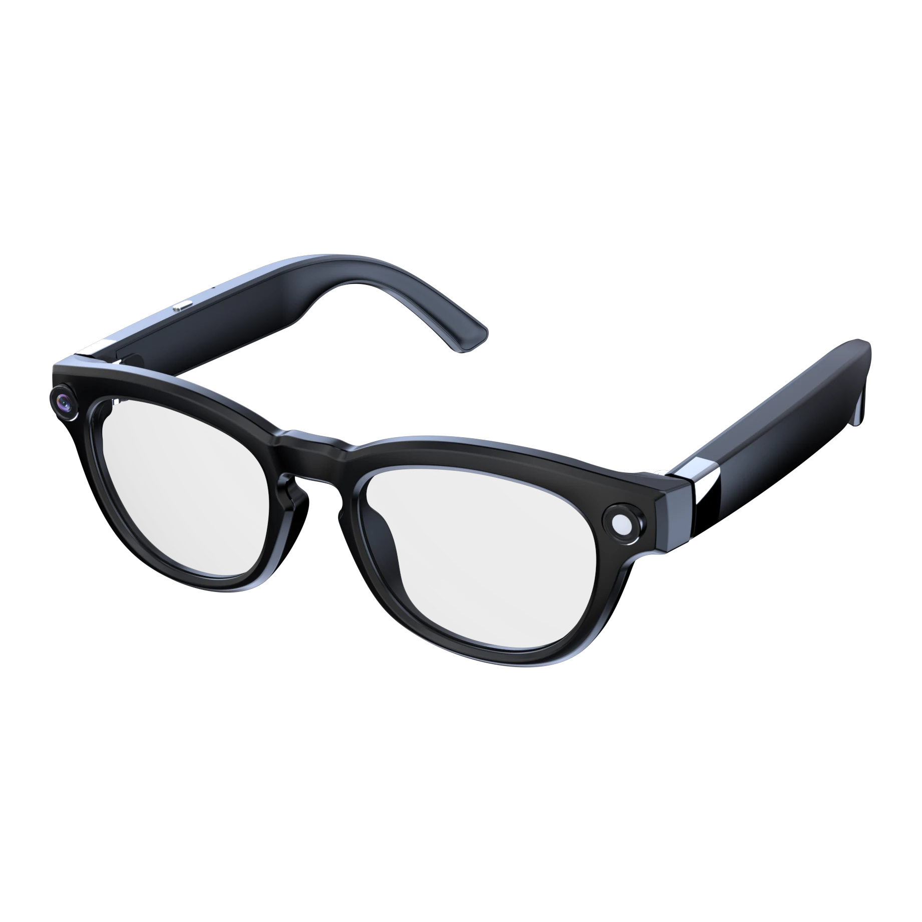 QAI-01 camera AI glasses, QWR-branded product render