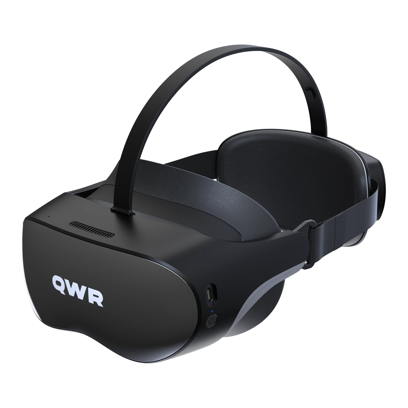 QVR-03-02A 3DoF standalone VR headset with eye tracking, QWR-branded product render
